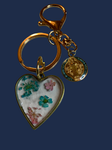 Faith & Flowers St.Benedict Protection Keychain