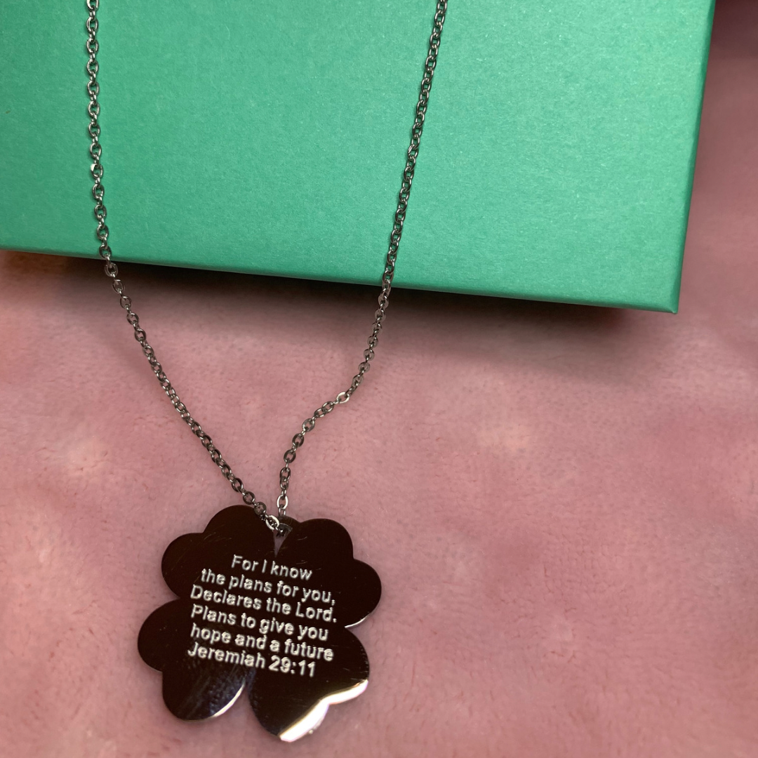 Four leaf Clover Silver Necklace