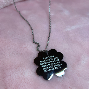 Four leaf Clover Silver Necklace