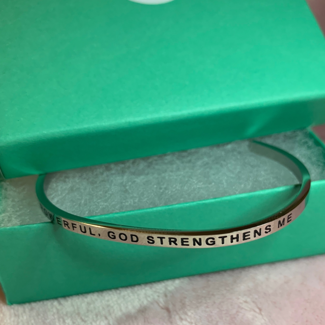 I I am Powerful, God strengthens me - Silver