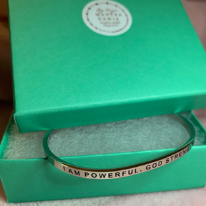 I I am Powerful, God strengthens me - Silver
