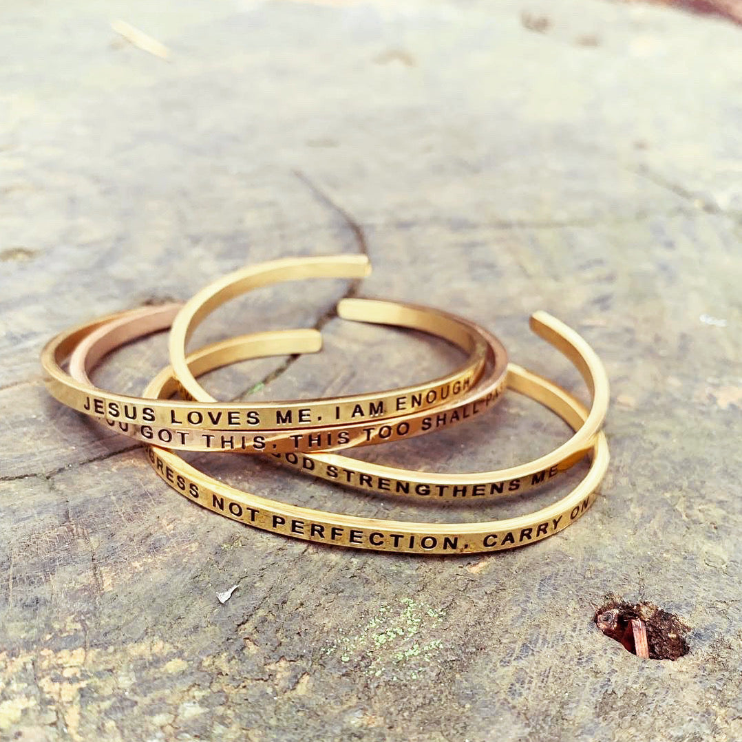 God loves Me, I am Enough Mantra Cuff