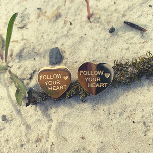Follow Your Heart Earrings - Available in Gold