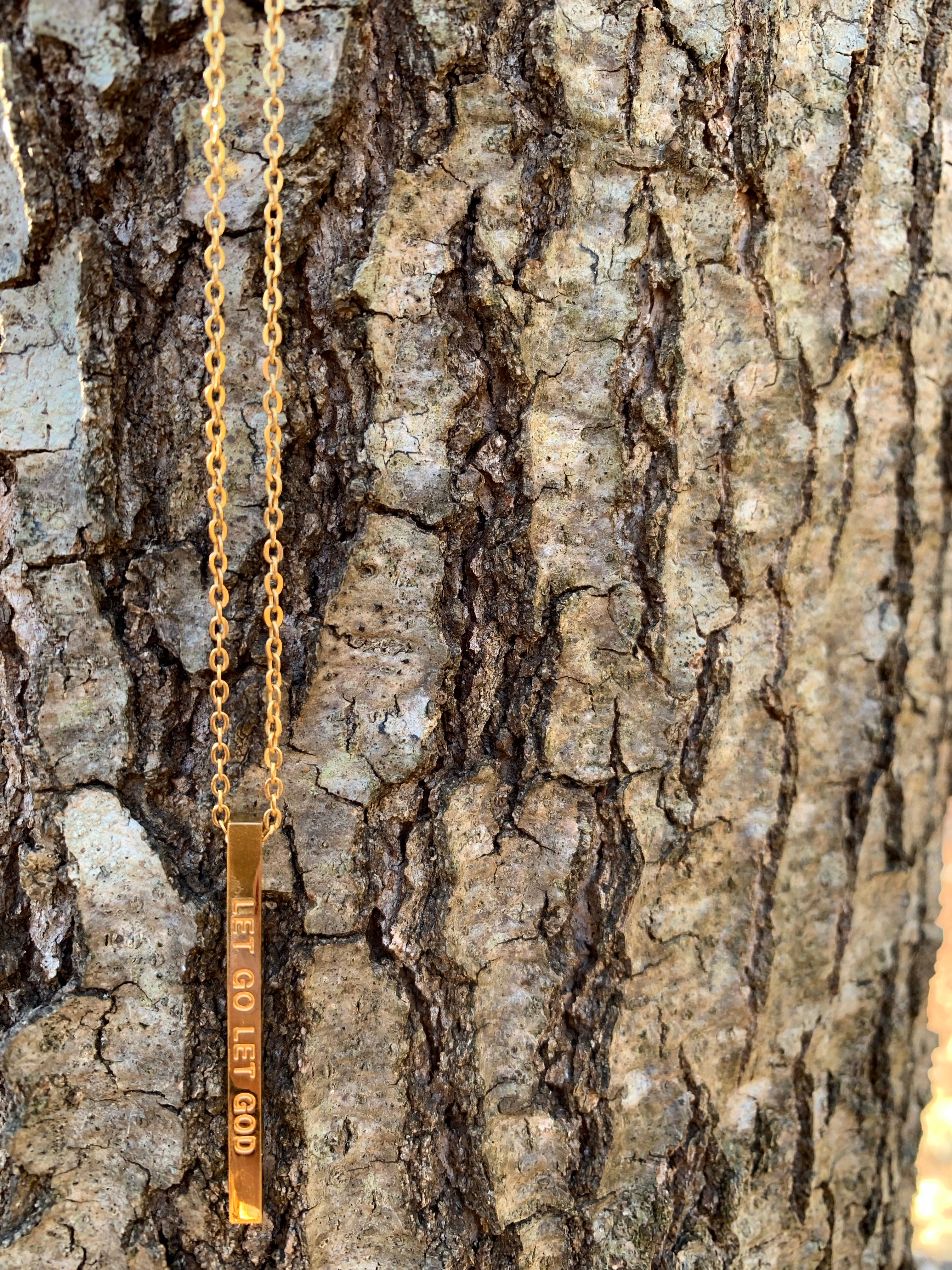 Let Go Let God Gold Necklace