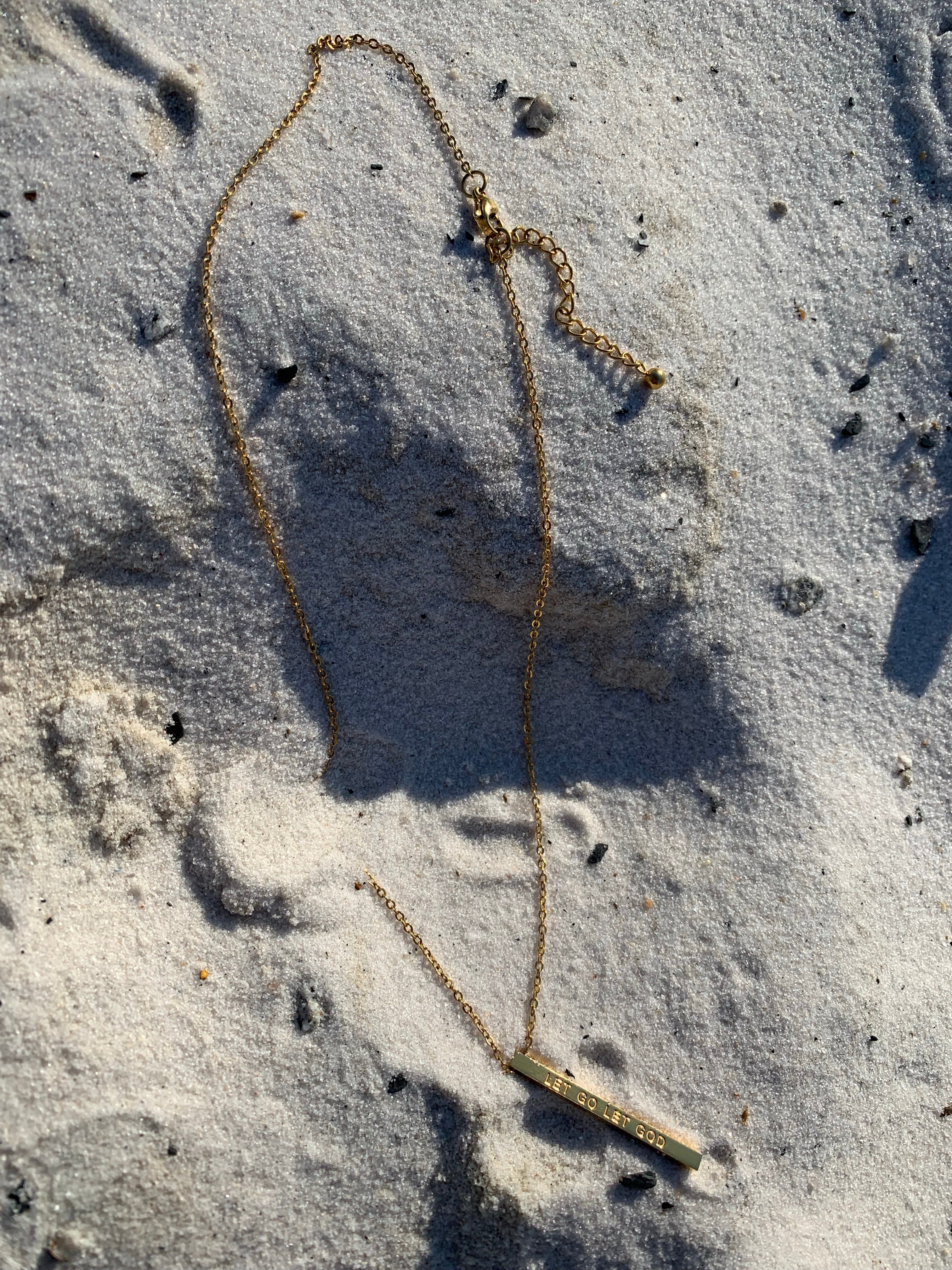 Let Go Let God Gold Necklace