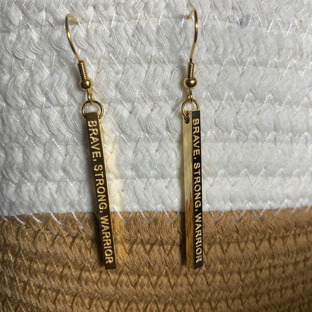 Brave, Strong, Warrior - Available in Gold