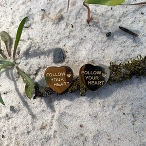 Follow Your Heart Earrings - Available in Gold