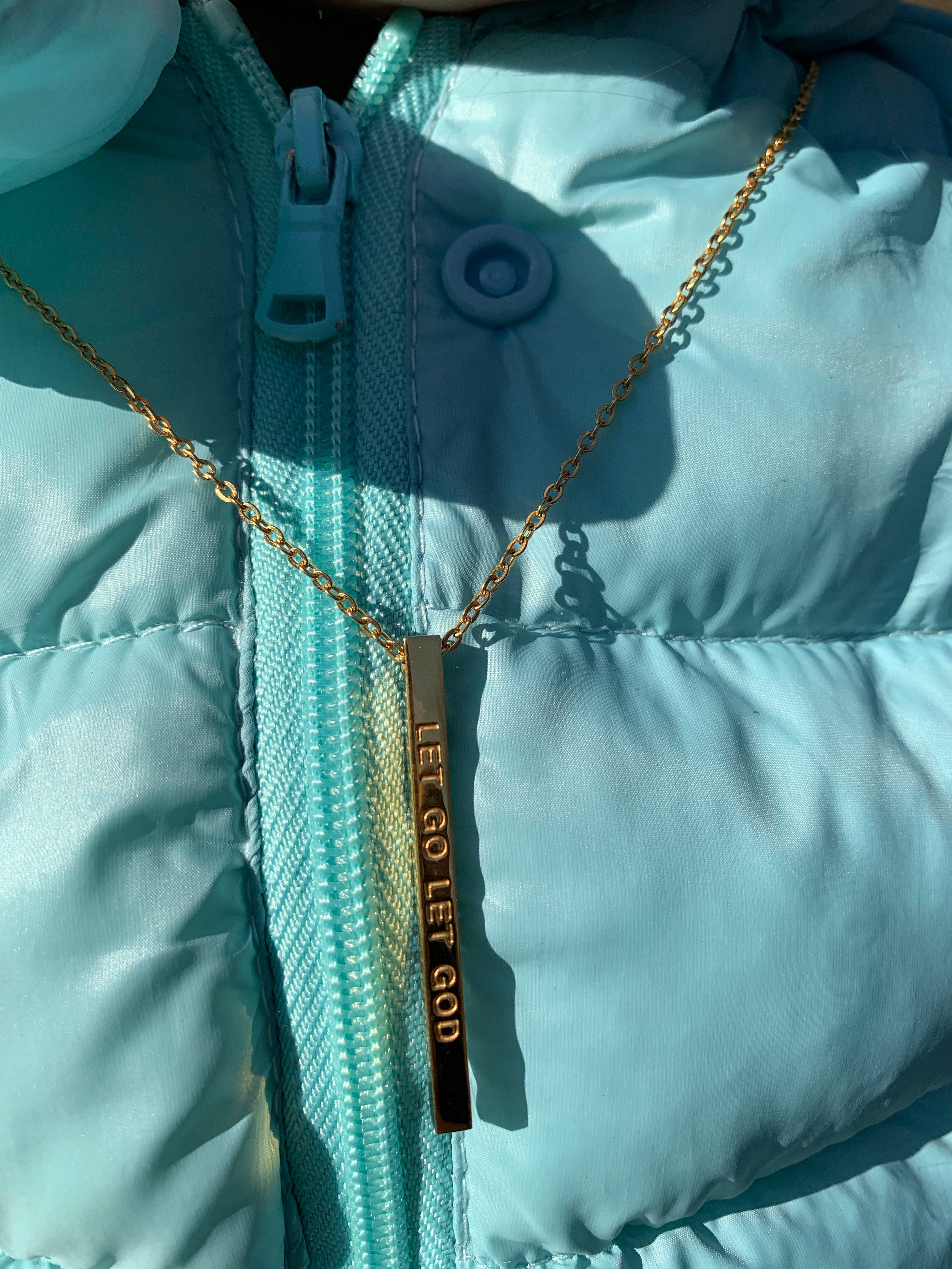 Let Go Let God Gold Necklace