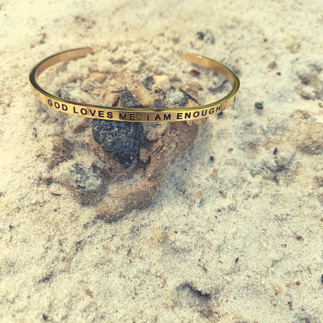 God loves Me, I am Enough Mantra Cuff