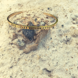God loves Me, I am Enough Mantra Cuff