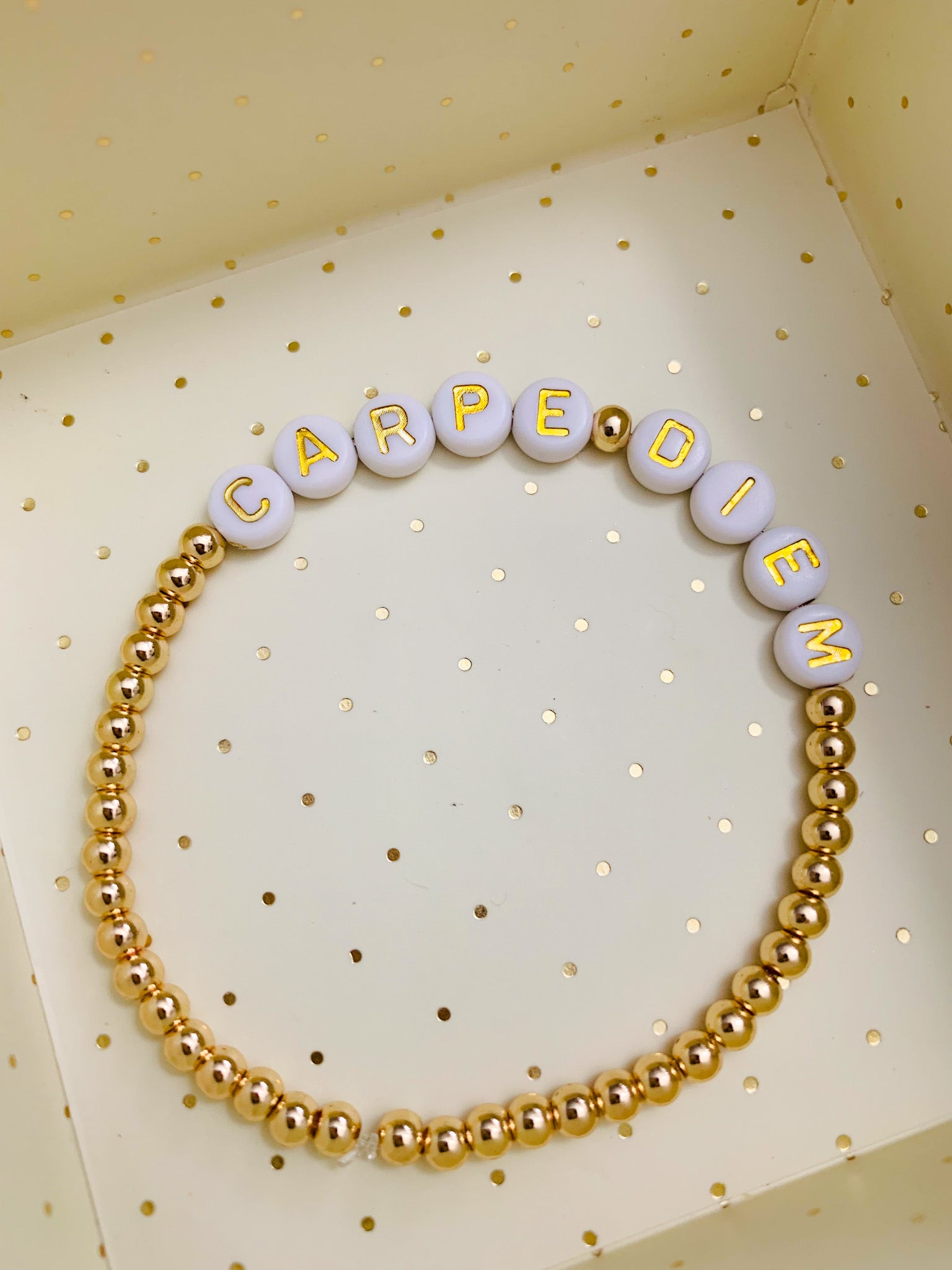 14k Non-tarnish Gold Beaded Bracelets