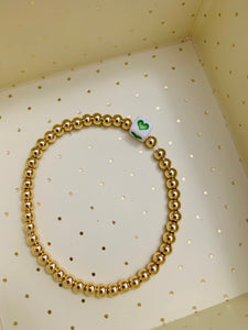 14k Non-tarnish Gold Beaded Bracelets